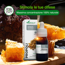 Carica l'immagine nel visualizzatore di Gallery, Propolis Puro Naturale Forte 190 mg/ml Senza Alcol - Rafforza le Difese, Allevia il Mal di Gola e Protegge le Vie Respir