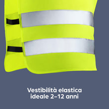 Carica l'immagine nel visualizzatore di Gallery, Prowiste 2 Giubbotto Catarifrangente Bambino - Taglia Universale per Bambini da 2 a 12 Anni - Certificazione EN 1150:199