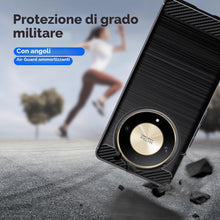 Carica l'immagine nel visualizzatore di Gallery, Custodia Cover per Honor Magic 6 Lite 5G,Spazzolata e Fibra di Carbonio Morbido Silicone TPU Cover,Antigraffio, Antisciv