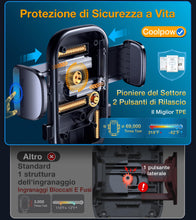 Carica l'immagine nel visualizzatore di Gallery, Coolpow Porta Cellulare Auto [Ventosa Ultra Potente] Supporto Telefono Auto