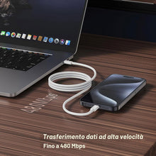 Carica l'immagine nel visualizzatore di Gallery, Cavo USB C da 240 W, cavo di ricarica USB C a USB C, cavo di ricarica rapida per MacBook Pro M3/Macbook Air M4, iPad Pro