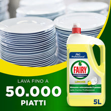 Carica l'immagine nel visualizzatore di Gallery, Fairy Professional Detersivo Piatti e Stoviglie a Mano, Profumo Limone, 10L (5L x 2), Efficace Contro il Grasso Ostinato