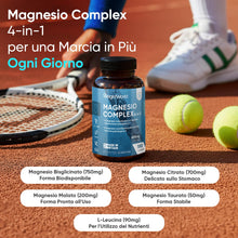 Carica l'immagine nel visualizzatore di Gallery, Magnesio Completo Vegano 490mg, 180 Capsule, Magnesium Complex 4 in 1