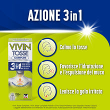 Carica l'immagine nel visualizzatore di Gallery, Vivin Tosse Complete Azione 3in1 Tosse Secca, Tosse Grassa, Mal Di Gola, Sciroppo 150 ml. Senza Glutine e Senza Lattosio