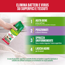 Carica l'immagine nel visualizzatore di Gallery, Citrosil Disinfettante Spray Superfici e Tessuti, essenze di menta, 300 ml