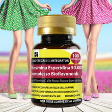 Carica l'immagine nel visualizzatore di Gallery, Diosmina Esperidina Complesso Bioflavonoidi 100 Compresse con Vitamina C, Vite Opc, Rusco, Ippocastano | Senza Glutine e