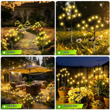 Carica l'immagine nel visualizzatore di Gallery, FIFlying Luci solari da giardino per esterni, 2 pezzo 12 LED Illuminazione da giardino Firefly 2 modalità Forma flessibi