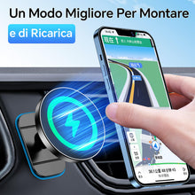 Carica l'immagine nel visualizzatore di Gallery, Coolpow Caricatore Wireless Auto per MagSafe【15W Ricarica Rapida】 Magnetico Porta Cellulare Auto【Mani Libere】 Regolabile