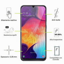 Carica l'immagine nel visualizzatore di Gallery, Vetro Temperato per Samsung Galaxy A20 / Galaxy A30 / Galaxy A50, NON E' PER A20e [3 Pezzi] Vetrino Protettivo Pellicola