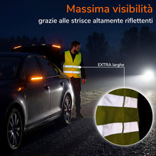 Carica l'immagine nel visualizzatore di Gallery, Upgrade4cars Gilet Rifrangente Auto Set 4 Giallo EN ISO 20471 Accessori