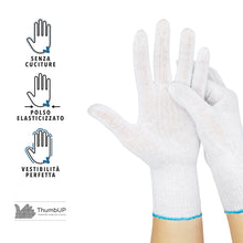 Carica l'immagine nel visualizzatore di Gallery, ThumbUP Supersoft Sottoguanti Cotone Dermatologici 3 Paia Bianchi Taglia M
