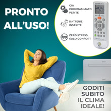 Carica l'immagine nel visualizzatore di Gallery, Wellclima Telecomando Compatibile con modelli Unico, Issimo e Climapiù per Olimpia Splendid, Unica Alternativa all’Origi