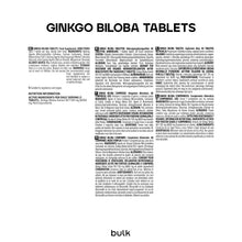 Carica l'immagine nel visualizzatore di Gallery, Bulk Compresse Ginko Biloba, 6000 mg, 60 Compresse