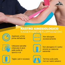 Carica l'immagine nel visualizzatore di Gallery, Tape Sportivo, Nastro Kinesiologico 5x5 CM, Blu e Rosa, Impermeabile ed Elastico, Ideale per Gambe, Braccia, Collo, Gino