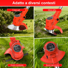 Carica l'immagine nel visualizzatore di Gallery, OUTIGO Tosaerba a batteria, Dotato di due batterie da 21 V, 4 lame, tosaerba triplo pieghevole, tosaerba da giardino a b