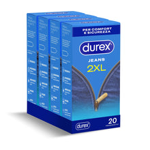 Carica l'immagine nel visualizzatore di Gallery, Durex Jeans 2XL, Preservativi XXL, 20 Profilattici