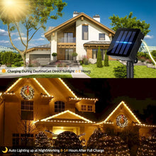 Carica l'immagine nel visualizzatore di Gallery, Pavlleen 3 luci solari per esterni,12M120LED Catena Luminosa Esterno Solare