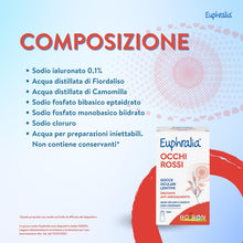 Carica l'immagine nel visualizzatore di Gallery, Euphralia Occhi Rossi - Gocce Oculari Lenitive Arrossamento 10 ml + Omaggio