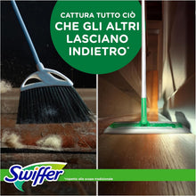 Carica l'immagine nel visualizzatore di Gallery, Swiffer 3D, Starter Kit Manico Scopa + 8 Panni Pavimenti + 3 Lavapavimenti