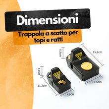 Carica l'immagine nel visualizzatore di Gallery, Trappole per ratti a scatto – Set da 4 – Forza d’impatto 4,5 kg – Durevoli grazie a ABS e metallo – Incl. 1 paio di guan