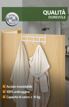 Carica l'immagine nel visualizzatore di Gallery, 4smile Appendiabiti da porta - attaccapanni inox salvaspazio per appendere - appendini da porta, ganci appendiabiti da p