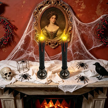 Carica l'immagine nel visualizzatore di Gallery, 2 Pezzi Candele LED Halloween 24.5cm Finte Candela Halloween Decorative Gocciolanti di Sangue Candeline a Batteria per F