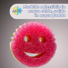 Carica l'immagine nel visualizzatore di Gallery, Scrub Daddy Scrub Mommy, Spugna Abrasiva Cucina su Due Lati, Alternativa Prodotti Cucina ai Panni Non Graffiati, Spugna Faccina Sorridente per Lavello, Bagno e Doccia, FlexTexture, Assortita, 2 pz