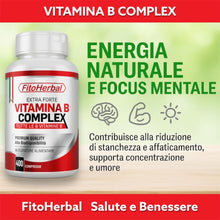 Carica l'immagine nel visualizzatore di Gallery, Fitoherbal Vitamina B Complex 400 Mini Compresse, Integratori Stanchezza