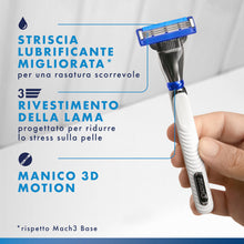 Carica l'immagine nel visualizzatore di Gallery, Gillette Mach3 Turbo Rasoio da Uomo, 1 Rasoio Barba, 2 Lamette di Ricambio