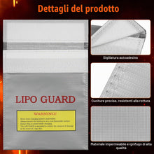 Carica l'immagine nel visualizzatore di Gallery, 3 Pcs Borsa Ignifuga Lipo Safe Bag per Batterie, 22.5x18.5 cm