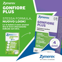 Carica l'immagine nel visualizzatore di Gallery, Zymerex GONFIORE PLUS 20 Compresse | Integratore alimentare | Probiotici e prebiotici | Gonfiore addominale | Equilibrio