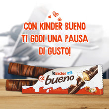 Carica l'immagine nel visualizzatore di Gallery, Kinder Bueno, Snack al Cioccolato e Nocciola, un Wafer Ripieno di Crema alle Nocciole Ricoperto di Cioccolato Kinder, 5 