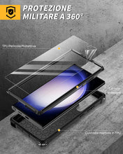 Carica l'immagine nel visualizzatore di Gallery, Lanhiem Cover per Samsung S23 Ultra, 14FT Antiurto, 360° Supporto, Nero