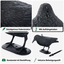 Carica l'immagine nel visualizzatore di Gallery, Brandsseller Corvo Nero in Plastica 36 x 20 cm Repellente per Piccioni Deterrente per Uccelli Contro Piccoli Uccelli e P