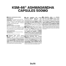 Carica l'immagine nel visualizzatore di Gallery, Bulk Ashwagandha KSM-66 capsule da, 500 mg, 30 Capsule