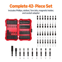 Carica l'immagine nel visualizzatore di Gallery, Amazon Basics Set di punte per avvitatore a percussione, a croce, a taglio e Torx, confezione da 42 pezzi, Taglia Unica
