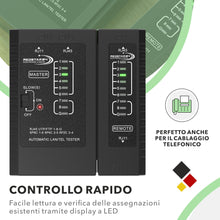 Carica l'immagine nel visualizzatore di Gallery, RedStar24 Tester di Rete - Tester Cavi LAN con RJ11, RJ12, RJ45 per Patch