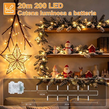Carica l'immagine nel visualizzatore di Gallery, HeiPard Luci LED Batteria da Esterno Interni Catena Luminosa 20M 200LEDs