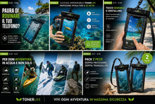 Carica l'immagine nel visualizzatore di Gallery, x2 Custodia Impermeabile Smartphone [Design 3D unico pezzo ] IPX8 Borsa Impermeabile Cellulare snorkeling,sub,immersioni