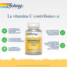 Carica l'immagine nel visualizzatore di Gallery, Solaray Vitamina C 1000mg Formula a Rilascio Graduale, 100 Capsule Vegane