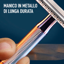 Carica l'immagine nel visualizzatore di Gallery, King C. Gillette Rasoio di Sicurezza con Manico in Metallo, 5 Lamette