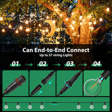 Carica l'immagine nel visualizzatore di Gallery, FIFlying Catena Luminosa Esterno 8.8M/29FT, G40 Luci da Esterno Giardino con 12+1 LED, 2700K Bianco Caldo Impermeabile C