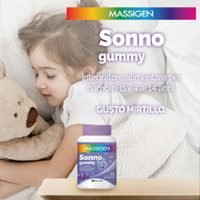 Carica l'immagine nel visualizzatore di Gallery, Massigen - Sonno Gummy, Integratore Alimentare con Melatonina e Estratti Naturali, Due Confezioni 60 Caramelle da 3,3 g,