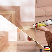 Carica l'immagine nel visualizzatore di Gallery, Pattex Legno E Parquet, Sigillante Color Rovere Chiaro, Silicone Sigillante per pavimenti Inodore e Facile da Lisciare, 