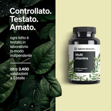 Carica l'immagine nel visualizzatore di Gallery, Multivitaminico – 365 compresse vegane – scorta annuale – preziose vitamine A-Z, vitamina K1 e K2 – senza additivi inuti