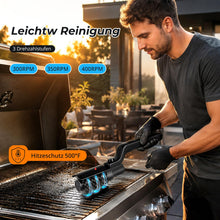 Carica l'immagine nel visualizzatore di Gallery, Spazzola elettrica senza fili, spazzola elettrica per barbecue, testina in acciaio inox max 350 giri/min, angolo regolab