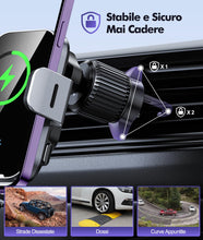 Carica l'immagine nel visualizzatore di Gallery, ISEYOU Caricatore Wireless Auto, 15W Supporto Telefono Auto Ricarica Wireless Rapida Bloccaggio Automatico, 360°Rotazion