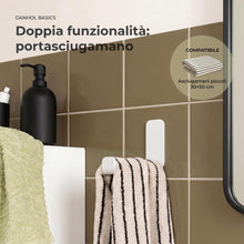 Carica l'immagine nel visualizzatore di Gallery, Porta Carta Igienica Adesivo da Muro Bianco - Senza Foratura