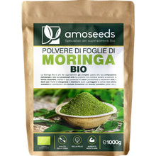 Carica l'immagine nel visualizzatore di Gallery, Polvere di Foglie di Moringa Oleifera BIO 1kg | Vitamine, Capelli e Pelle