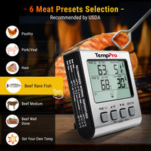 Carica l'immagine nel visualizzatore di Gallery, TempPro TP17 Termometro Cucina Digitale a Doppia Sonda con Modalità Timer